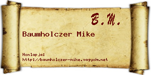 Baumholczer Mike névjegykártya